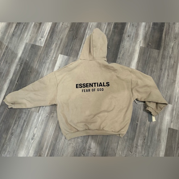 Oversized Essentials Pullover Hoodie Size XL in Sand color - Picture 3 of 7